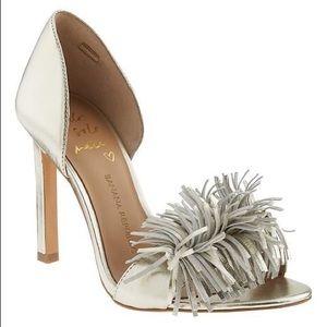 Banana Republic gold leather d’orsay pump